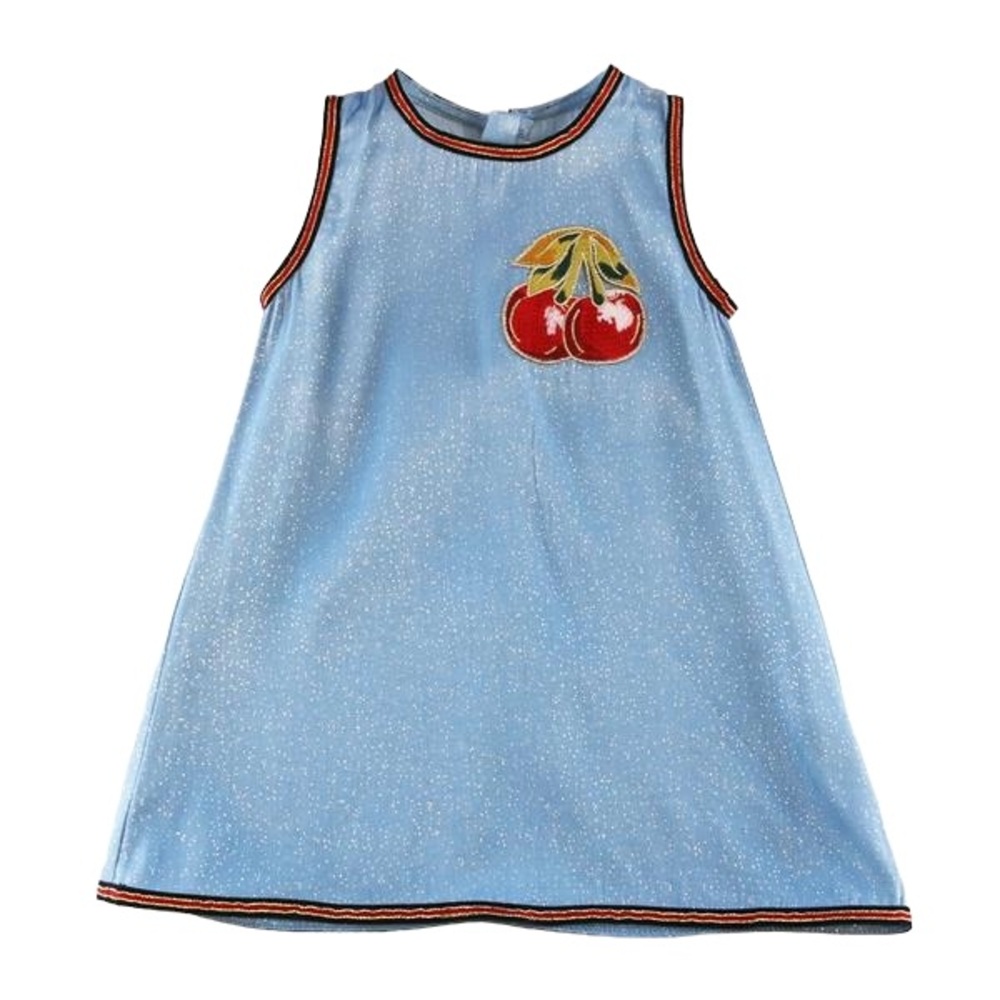 S50 13050 Cherry Embroidery Dress (2 Colors)